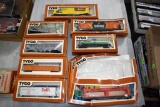 (8) Assorted Tyco HO Scale Railroad Cars with Boxes