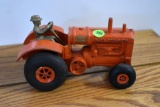 Cast Iron Allis Chalmers Tractor with Man