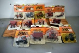 (13) 1/64 Scale Tractors and Implements: IH, Case, Ford