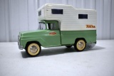 60's Tonka Truck with Camper, Light Green Color (Rare), Good Original Toy