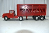 50's Tonka Livestock Semi Truck and Trailer, Repainted