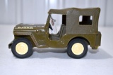 60's Tonka Mini Military Jeep, Good Original Toy