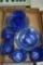 Vintage Blue Shirley Temple Glass Dishes