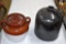 Dome Top Pottery Jug, Lidded Bean Pot