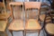 (2) Oak Framed Cane Bottom Chairs