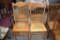(2) Wooden Framed Cane Bottom Chairs