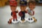 (3) Bobble Heads that Link Together: Al Unser, AJ Foyt, Rick Mears