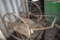 Vintage Steel Spoked Wheel Pull Cart with Wood Platform