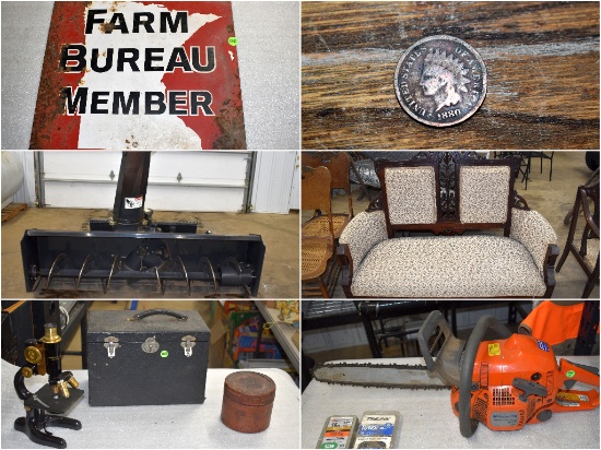 ONLINE ONLY ANTIQUES, FURNITURE AND TOOLS AUCTION