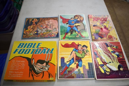 Vintage Puzzles, Bible Football, Top Cat Comic Book