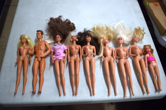 Assorted 60's Barbie's, Earring Ken Doll