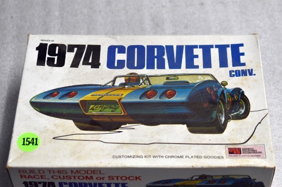 1974 Corvette Model Kit by Winneco Industries Incorporated; May not be Complete