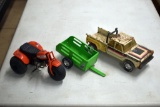 Nylint Pow'r Pickup, Nylint Trailer, Honda ATC 90 Three Wheeler Toy