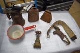 Cow Bells, Gas Torch, Enamel Pot