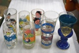 Smurfs, Peanuts, Looney Tunes, Coco-Cola Glasses