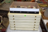 Vintage Jewelry Box with Jewelry