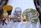 Red Wing Pottery Wax Melter, Hummel Glass Figure, Figurine Salt & Pepper Shakers, Red Wing