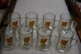 (8) Land O Lakes Felco Collector Jersey Glass Mugs