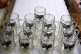 (13) Land O Lakes Felco Collector Holstein Glass Mugs