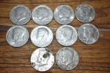 (10) Kennedy Half Dollars