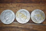 (3) Ike Dollars: (1) 1971, (2) 1972