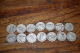 (14) 1934 Mercury Head Dimes