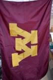 Minnesota Gophers Flag with Wooden Pole