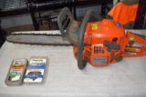 Husqvarna 435 E-Series Gas Powered Chain Saw, (2) Extra 16