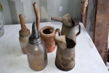 Assorted Vintage Jars with Spouts, Vintage Cans