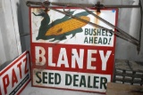Vintage Blaney Feed Dealer Sign