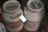 (2) Vintage Milk Cans with Lids