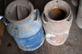 (2) Vintage Milk Cans: (1) With Lid