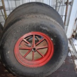 (2) Steel Spoked Wheels with Rubber