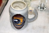 Miller Lite Pitcher, Miller Lite Vikings Glasses and Stine