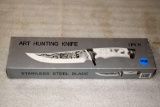 Art Hunting Knife Stainless Steel Blade with Blade