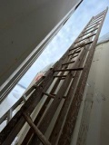 (2) Wood Extension Ladder, (1) Aluminum Step Ladder Section