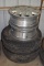 (4) Aluminum Buick Rims; (2) with Tires: 225-60R17