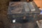 Vintage Wood Trunk: Some Damage; Vintage Ice Cube Trays, Vintage Baseball Gloves