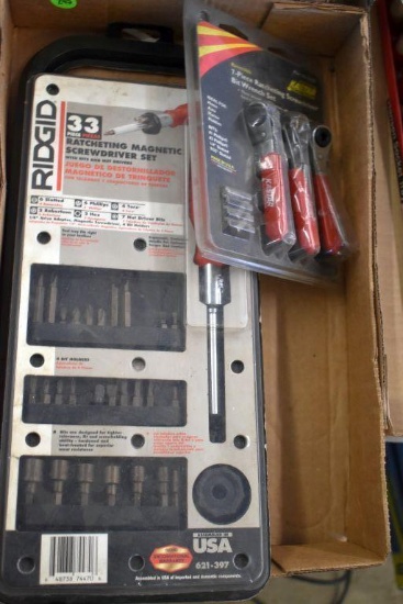 Ridgid Screw Driver Set, Ratcheting Screwdriver Set