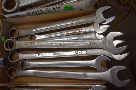 (7) Open End Box End Wrenches, SAE