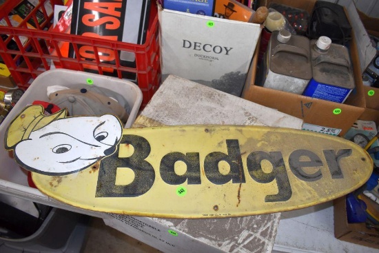Badger Tin Sign