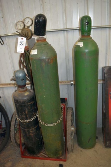 Torch Set with Cart, Tank Ownership Unknown