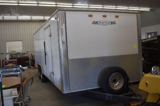 2005 Racer By Carson Enclosed Trailer, 24'x100", Tandem Axle, Rear Ramp, Side Door, Nice