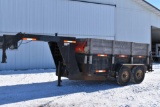 Gooseneck Hydraulic Dump Trailer, 12'x7', Tandem Axle, 14,000 GVW