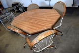 Table with (4) Rolling Chairs