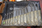 John Deere 14 Pc SAE Full Polished Combination Wrench Set