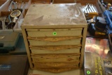 Hardware Organizer with Assorted Light Bulbs, Fuses, Rivets