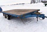 1976 Shop Built Flat Bed Trailer, 16'x93