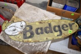 Badger Tin Sign
