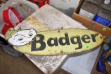 Badger Tin Sign